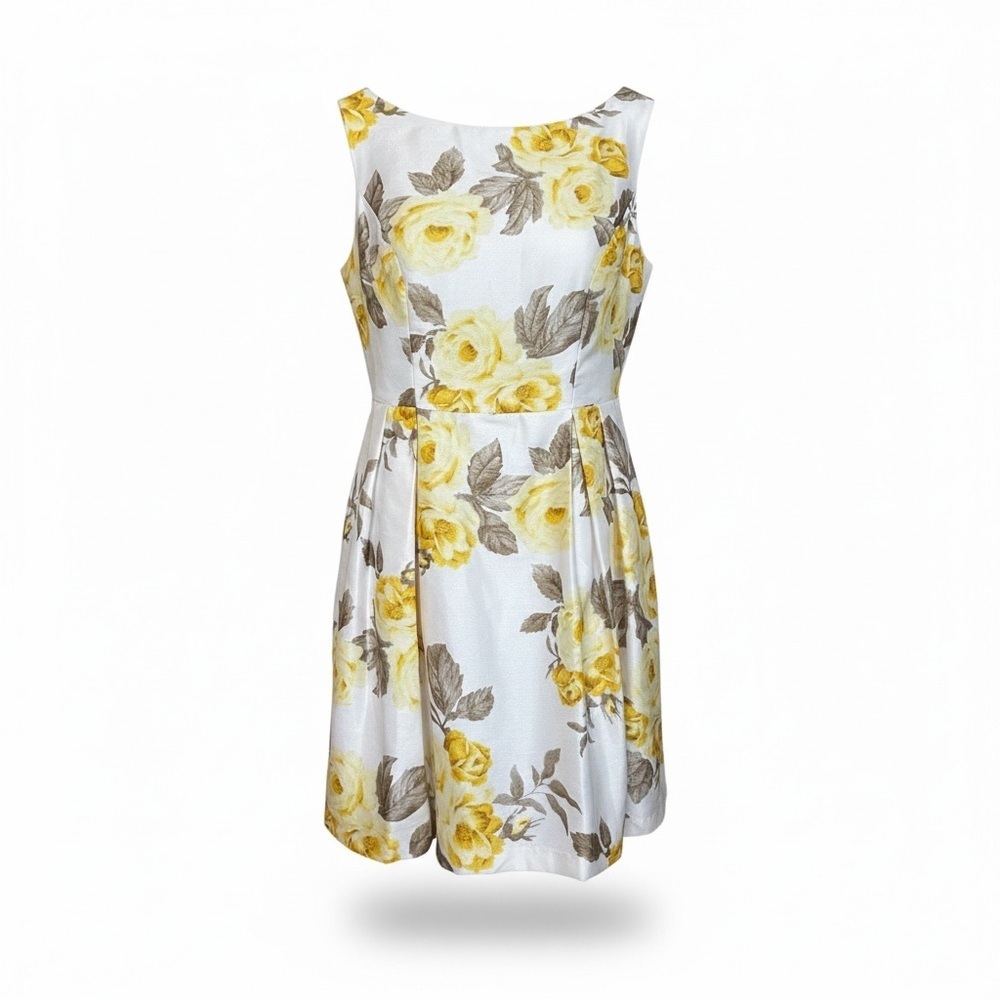 Jessica Howard Yellow Floral Midi Dress